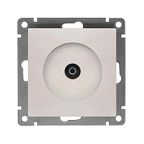 Розетка телевизионная одноместная UNIVERSAL серия "Афина", скрытой установки, тупиковая, 75Ом, ч/д 4-2400Мгц, жемчуг (еврослот)