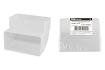 Соединительное колено вертикальное 90 гр. для прямоугольных воздуховодов, 55х110,  TDM