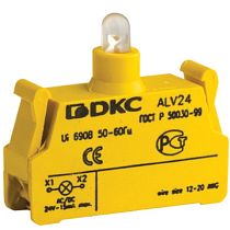 Контактный блок с клеммным безвинтовым зажимом со светодиодом на 24В DKC Контактный блок с клеммным безвинтовым зажимом со светодиодом на 24В DKC
