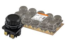 Выключатель кнопочный КЕ 011-У2-исп.1 черный 2з 10A 660B IP40  TDM