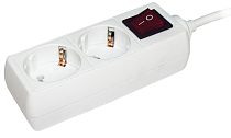 Удлинитель 2х3м с заземлением 16А IP20 У02К с выкл. 2P+PE  IEK