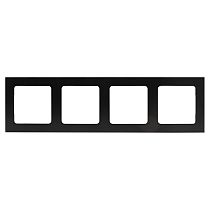 Стокгольм Рамка 4-местная металлическая черная  EKF PROxima