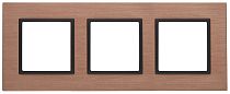 Рамка ЭРА Elegance 14-5203-14 для выключателей и розеток тройная металл медь