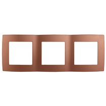 Рамка для выключателей и розеток тройная ЭРА 12 12-5003-14 медь