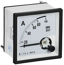 Амперметр Э47 80/5А класс точности 1,5 72х72мм  IEK