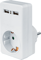 Адаптер сетевой NAD-USB02-1E-C-WH с заземлением 1 гнездо USB2.1A Navigator