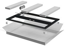 ITK Дверь перфорированная  двустворчатая для шкафа LINEA N 42U 800мм чернаянаяная IEK