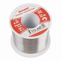 Припой с канифолью, 250г, Ø1мм, (олово 60%, свинец 40%), катушка REXANT