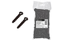 Дюбель-хомут для плоского кабеля 6-12мм черный (100шт)  TDM