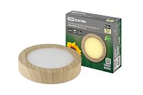 Светильник накладной светодиодный круг "Даунлайт" СПО (сосна) 12 Вт 170*32 мм 3000К  TDM