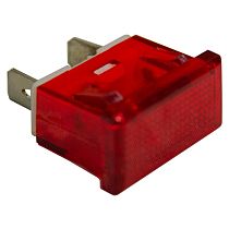 Лампа сигнальная YL238-02 красная неон 230В прямоугольная (50шт/упак)  ЭНЕРГИЯ