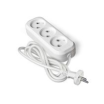 Удлинитель Е-203 ПВС 2*0,75 3 гнезда без заземления 2м UNIVERSAL
