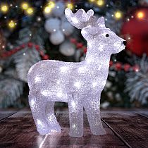 Фигура акриловая Олень ENIOF ЭРА  - 15, 50 LED, 10 мерцающих LED,  31*13*37 см, IP20