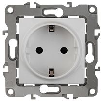 Розетка ЭРА 12 12-2001-01 16A 250В белый с заземлением