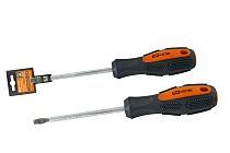 Отвертка шлицевая двухкомпонентная, CR-V тип SL4.0x100, серия "Алмаз"  TDM