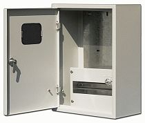 Корпус металлический учетный навесной 400х300х160, 1-фазный, 12 модулей DEKraft Корпус металлический учетный навесной 400х300х160, 1-фазный, 12 модулей DEKraft