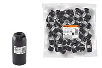 Патрон Е14 подвесной, термостойкий пластик, черный,  TDM