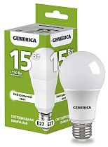 Лампа светодиодная A60 груша 15Вт 230В 4000К E27 GENERICA IEK Лампа светодиодная A60 груша 15Вт 230В 4000К E27 GENERICA IEK