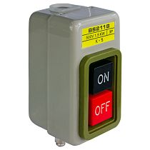 Пост кнопочный BS211B 3P 6A 2 кнопки on/off  ЭНЕРГИЯ