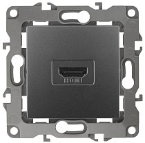 Розетка ЭРА 12 12-3114-12 графит HDMI Розетка ЭРА 12 12-3114-12 графит HDMI