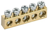 TEKFOR Шина нулевая сечение 6х9 5 отверстий IEK