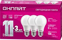 Лампа ОНЛАЙТ 90 603 OLL-A60-11-230-4K-E27-PACK3 v2
