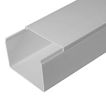 Кабель-канал серый RAL 7035 двойной замок в п/э 80х60 (18м/уп) Промрукав