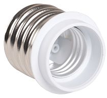 Патрон-переходник для ламп с цоколем E27 на цоколь E40 ПР40-27-К02 пластик белый  IEK