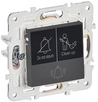 SKANDY Кнопка звонка с индикацией для отелей 10А SK-V17G графит IEK