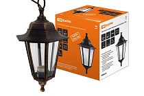 Светильник садово-парковый НСУ 06-60-001 шестигранник, подвес, пластик, бронза  TDM