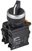 Переключатель длинная ручка на 2 положения 1NO+1NC чёрный MASTER IEK