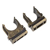 Крепеж-клипса для трубы, пвх, цвет бронза (10 шт/уп) Bironi