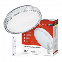 Светильник светодиодный COMFORT SAPHIR 55Вт 230В 3000-6500K 4400Лм 400x95мм с пультом ДУ IN HOME Светильник светодиодный COMFORT SAPHIR 55Вт 230В 3000-6500K 4400Лм 400x95мм с пультом ДУ IN HOME