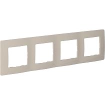 ETIKA Рамка 4-местная слоновая кость