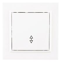 Минск Выключатель 1-клавишный СП проходной, 10А, белый EKF Basic
