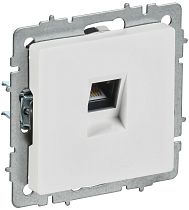 BRITE Розетка компьютерная RJ45 кат.6 РК11-БрАБ арктический белый IEK