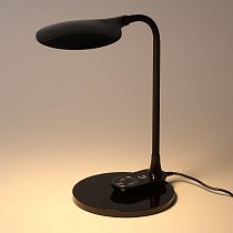 Настольный светильник, светодиодный ЭРА NLED-498-10W-BK светодиодный с основанием, черный