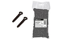 Дюбель-хомут для плоского кабеля 5-10мм черный (100шт)  TDM