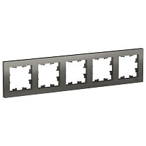 AtlasDesign Сталь Рамка 5 постовая, универсальная Systeme Electric (Schneider Electric)