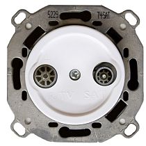 Розетка R/TV-SAT,серия "ШЕДЕЛЬ"скрытый монтаж,цвет Белый Bironi