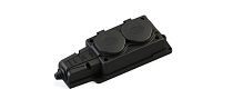 MultiSet Колодка 2х розетка 2К+З каучуковая 16А/250В IP44 Чёрная MultiSet Колодка 2х розетка 2К+З каучуковая 16А/250В IP44 Чёрная