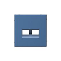 ArtGallery Аквамарин Накладка двойная для информационных функций типа Keystone Systeme Electric (Schneider Electric)