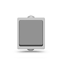 Выключатель одноклавишный Аллегро, IP54, открытой установки, 10А, 220В, серый UNIVERSAL