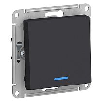 AtlasDesign Карбон Выключатель 1 клавишный с подсветкой  сх.1а, 10АХ Systeme Electric (Schneider Electric)