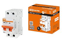 Выключатель автоматический  ВА47-60 2Р 63А 6кА х-ка С  TDM