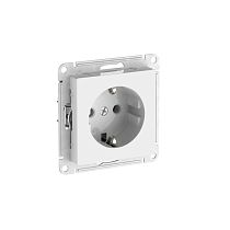 AtlasDesign Белый Розетка с заземлением, 16А, мех., быстрозажим. клемм