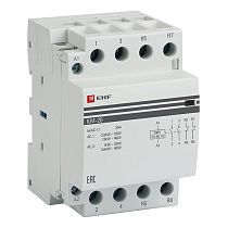 Контактор модульный КМ 20А 2NО+2NC (3 мод.) EKF PROxima Контактор модульный КМ 20А 2NО+2NC (3 мод.) EKF PROxima