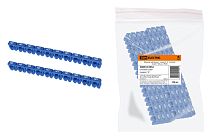 Маркер наборный - символ "6" голубой 6 мм2 (100 шт.)  TDM