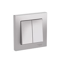 AtlasDesign Алюминий Выключатель 2-кл., сх.5, 10АХ, в сборе, быстрозажим. клемм