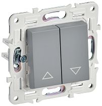 SKANDY Выключатель жалюзи 10А SK-V12Gr серый IEK